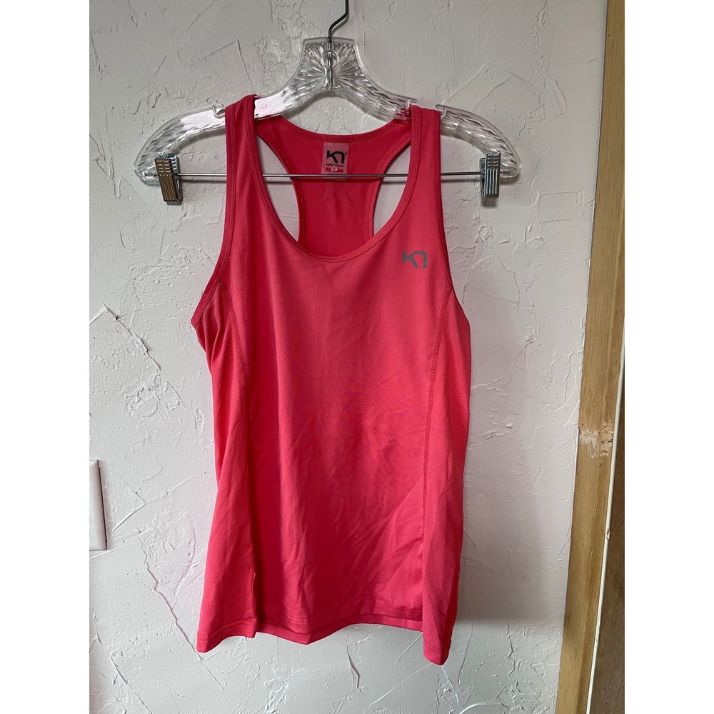 Kari Traa Nora Tank Top Womens Small Pink Racerback Mesh Activewear Running